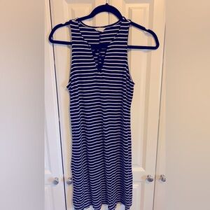 Aeropostale black and white tank midi dress